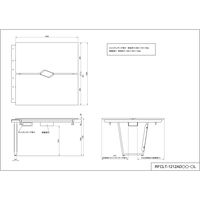 【車上渡し】アール・エフ・ヤマカワ チルト フリーアドレステーブル 増連部材 幅1200mm RFCLT-1212ADNA-BL 1台（直送品）