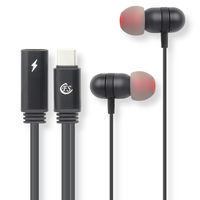 FSC 充電しながら音楽が聴けるType-Cイヤホン＜ブラック＞ FS-CEMS05JY-BK 1個