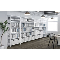 【軒先渡し】金剛 書架RKU 連結 6段 傾斜1段付 幅900×奥行340×高1950mm ホワイト RKU361-346SAR/D1 1台（直送品）