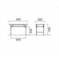 【軒先渡し】ニシキ工業 折り畳み会議テーブル 幅900×奥行600×高さ700mm　 ホワイト AKT-S0960T-VWH 1台（直送品）