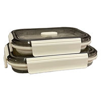 富士商 Felio たためるシリコン保存&ランチBOX(長方形) 800ml F21745 1箱（直送品）