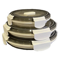 富士商 Felio たためるシリコン保存&ランチBOX(丸形) 1000ml F21738 1箱（直送品）