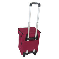 富士商 Felio スマートショッピングバッグ エッグホルダー付 ワインレッド F21783 1袋（直送品）