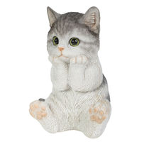 ウービア 頬杖をつくサバトラ白猫 H23003-16 1個（直送品）