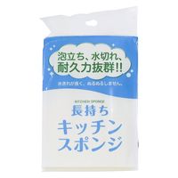 長持ち キッチンスポンジ 泡立ち 水切れ 耐久性抜群 ナチュラル 1セット（1個×10） 有本カテイ