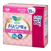 ロリエ さらピュア吸水 超吸収スリム 10cc 大容量サイズ 1セット（72枚入×6パック） 花王