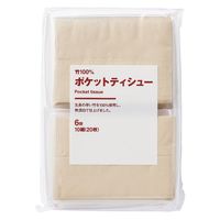 無印良品 竹100％ポケットティシュー 6個 10組（20枚） 1セット（1袋（6個入）×4） 良品計画