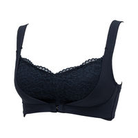 【アウトレット】ルシアン ナイトブラ 睡眠時 ナイトサポート フロントホック コバルトネイビー M 1個