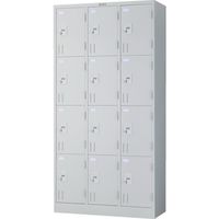 トラスコ中山 TRUSCO 多人数用ロッカー12人用 オフホワイト 900X380XH1790 ダイヤル錠式 SVW12K 1台（直送品）