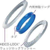 HEICO ハイコロック コンビワッシャー スチール 幅狭M12 (200ペア) HKS-12 1箱(200組) 627-8303（直送品）