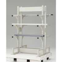 トラスコ中山 TRUSCO ボルトレス長尺保管棚M1.5 複式基本1500X450XH2100 4段 VRM1.57554W 1台（直送品）