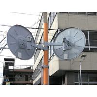 積水樹脂 積水 ジスミラー「標準型」ステンレス製 φ600 2面鏡 支柱付き KSUS600W 1セット 854-8150（直送品）