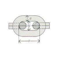 水本機械製作所 水本 ステンショートチェーン30m 使用線径d8mm 8-S 1本 317-7639（直送品）