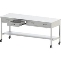 米澤器械工業 米澤 ステンレス作業台 片面引出付 間口1800×奥行600×高さ800 SUS-1800D4 1台 362-6845（直送品）