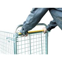 神戸車輌製作所 カンベ 網付き台車 ハンドストッパー付きメッシュパックロール HSーK629B 1台 337-7245（直送品）