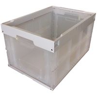 松本産業 オリコン 2面窓 50L ホワイト/クリア DW50IVC 1セット(2個) 570-3257（直送品）