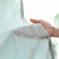 カズマ レースカーテン ボイル UVカット 遮熱 遮像 1500×1980mm ライトブルー 4538565564263 1セット(2枚入)（直送品）