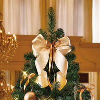 【軒先渡し】ストア・エキスプレス　デラックス木製ベースクリスマスツリーセット ゴールド　高さ180cm　8162-2404　1セット（直送品）