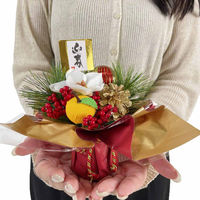 【軒先渡し】ストア・エキスプレス　迎春椿アレンジ 高さ17cm　白椿　8730-6052　1個（直送品）