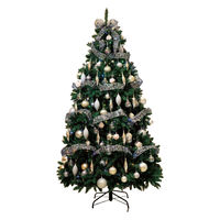 【軒先渡し】ストア・エキスプレス　コンチネンタルクリスマスツリーセット シルバー　高さ210×幅121cm　8736-1626　1セット（直送品）