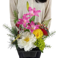 【軒先渡し】ストア・エキスプレス　飛鶴正月アレンジ 高さ37cm　8784-7406　1個（直送品）