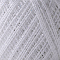 エミーグランデ ラメ レース糸 合細 Col.L801 ホワイト系 25g 約106m EMMYL-L801 1箱/3玉セット（直送品）