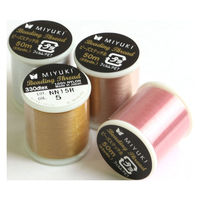 MIYUKI ビーズステッチ糸 #40/50m巻 うす茶 K4570/4 K4570-4 1セット/5個入（直送品）