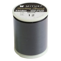 MIYUKI ビーズステッチ糸 #40/徳用約500m巻 黒 K4570T/12 K4570T-12 1セット/5個入（直送品）