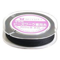 MIYUKI ビーズワーク専用糸 #20/20m巻 黒 K498/BL K498-BL 1セット/5個入（直送品）