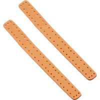 日本紐釦貿易 本革持手パーツ 2個入り 10mm巾×長さ100mm ベージュ MAP114-E 1袋2個入/5袋(合計10個（直送品）