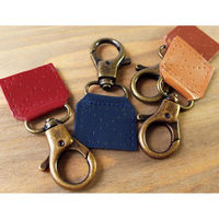 日本紐釦貿易 本革ナスカンパーツ W40×H90mm ベージュ 2個 MAP127-E 1袋2個入/5袋(合計4個)（直送品）