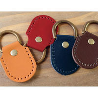 日本紐釦貿易 本革ナスカンパーツ W40×H76mm キャメル 2個 MAP128-Y 1袋2個入/5袋(合計4個)（直送品）