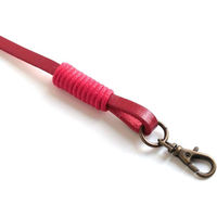 日本紐釦貿易 口金用本革持ち手 手さげタイプ1本手 40cm 赤 MAW8-R 1組2本入/2袋(合計2組入（直送品）