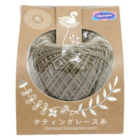 オリムパス製絲 タティングレース糸 太 レース糸 Col.T304 ブラウン系 約40m OLY-TLY-T304 1箱/3玉セット（直送品）