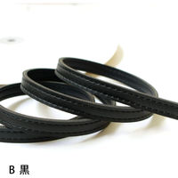 日本紐釦貿易 合皮スムーステープ 黒 幅約10mm 4mカット切り売り PLT1010-B-4M 1枚（直送品）