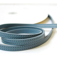 日本紐釦貿易 合皮スムーステープ ブルー 幅約10mm 9m巻 PLT1010-BL 1巻9m入（直送品）