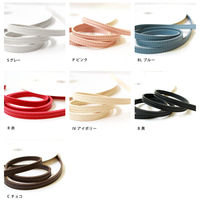 日本紐釦貿易 合皮スムーステープ グレー 幅約10mm 2mカット切り売り PLT1010-S-2M 1枚（直送品）