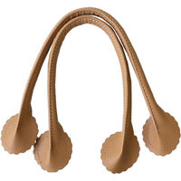 日本紐釦貿易 フラワー型合皮持ち手 40cm ベージュ 1組入り PVA9-E 1組2本入/2袋(合計2組入（直送品）