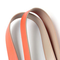 日本紐釦貿易 リバーシブルハンドル60cm 30mm巾 オレンジ×アーモンドベージュ RVS4-OA 1組2本入/2袋(合計2組)（直送品）