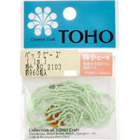 TOHO(トーホー) TOHO 特小ビーズ 糸通しビーズ 外径約1.5mm 1m入り No.2103 SSB-2103-PC 1箱/5枚（直送品）