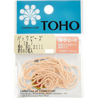 TOHO(トーホー) TOHO 特小ビーズ 糸通しビーズ 外径約1.5mm 1m入り No.2111 SSB-2111-PC 1箱/5枚（直送品）