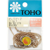 TOHO(トーホー) TOHO 特小ビーズ 糸通しビーズ 外径約1.5mm 1m入り No.278 SSB-278-PC 1箱/5枚（直送品）