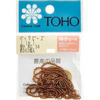 TOHO(トーホー) TOHO 特小ビーズ 糸通しビーズ 外径約1.5mm 1m入り No.34 SSB-34-PC 1箱/5枚（直送品）