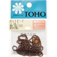 TOHO(トーホー) TOHO 特小ビーズ 糸通しビーズ 外径約1.5mm 1m入り No.502 SSB-502-PC 1箱/5枚（直送品）