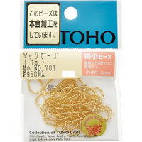TOHO(トーホー) TOHO 特小ビーズ 糸通しビーズ 外径約1.5mm 1m入り No.701 SSB-701-PC 1箱/5枚（直送品）