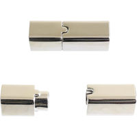 日本紐釦貿易 マグネットクラスプ 四角 丸紐φ3mm用 シルバー 1組 YA002-3-S 1セット/5組（直送品）