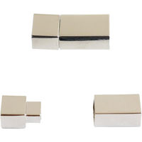 日本紐釦貿易 マグネットクラスプ 四角 平紐φ5mm用 シルバー 1組 YA006-5-S 1セット/5組（直送品）