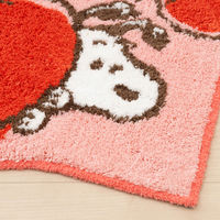 センコー スヌーピー フレッシュフルーツ ロング トイレマット 約80×60cm レッド SNB240404 1枚（直送品）
