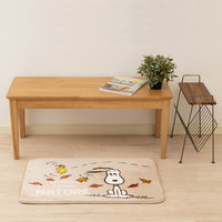 センコー スヌーピー ネイチャー ふんわりやわらかラグ 約50×80cm ベージュ SNI240413 1枚（直送品）