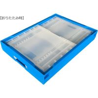 松本産業 オリコン 50L ブルー/クリア 50BC 1セット(2個) 570-3270（直送品）